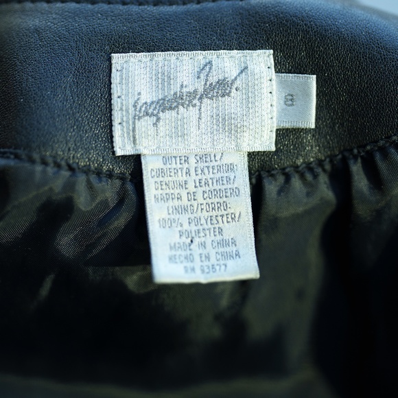 Vintage* JACQUELINE FERRER Cropped Faux Leather Vest, Black, Vintage Size 8 (s) - Picture 4 of 9